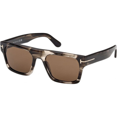 Tom Ford Cyrus 02 FT1337 - Coloured Havana/Brown Lenses