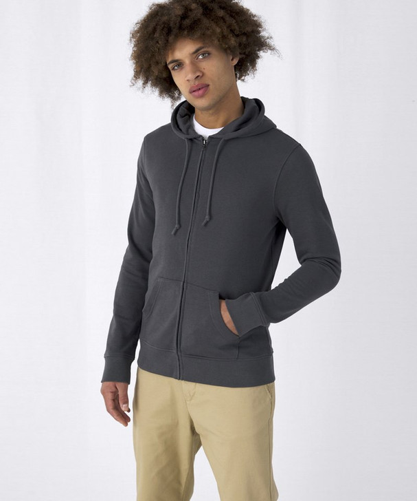 B&C Organic Zipped Hoodie