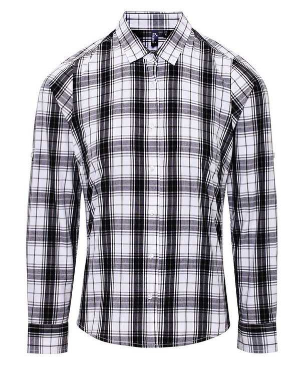 Women's Ginmill Check Cotton Long Sleeve Shirt
