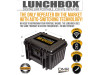 Great for a temporary job sites or large events. It weighs only 12 pounds and comes in a waterproof case(IP66 rated).