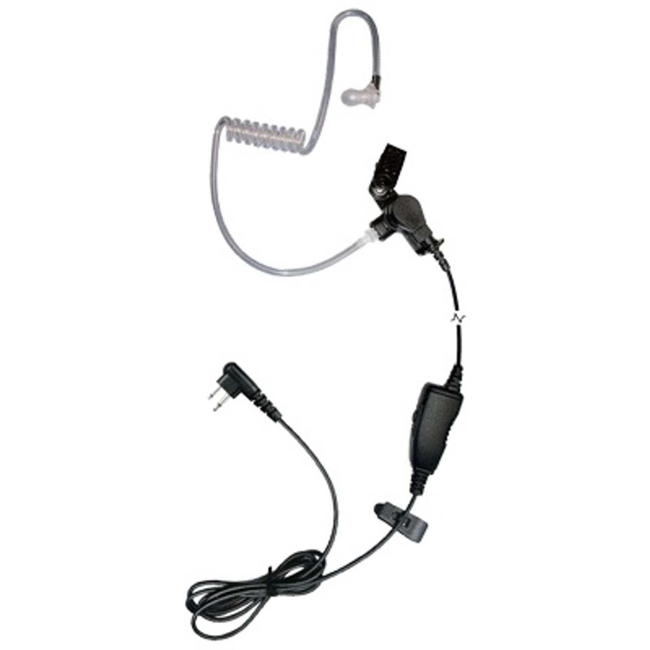 Motorola HKLN4477 Surveillance HKLN4477A Security Headset single-wire  earpiece with a combined microphone and push-to-talk offers transmit and  receive capabilities and includes a clear acoustic tube and rubber eartip  for comfort in extended