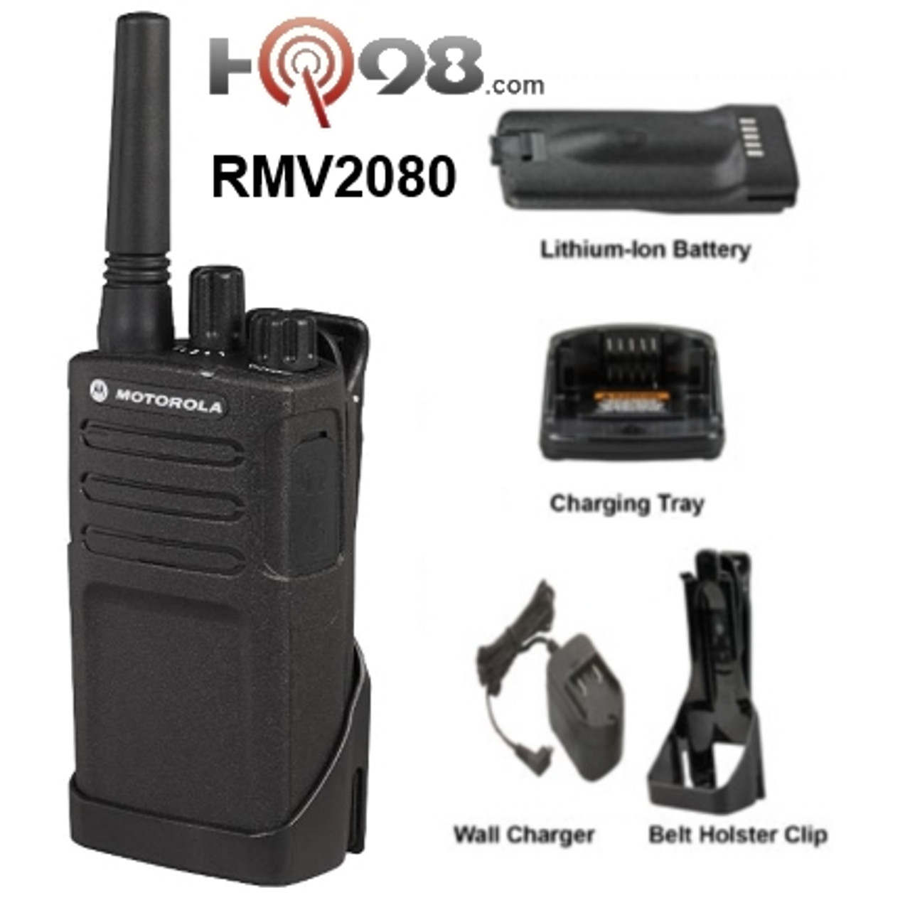 Motorola RMV2080 VHF Two Way Radio 2W 8CH Handheld NOAA Portable walkie  talkie 748091000256