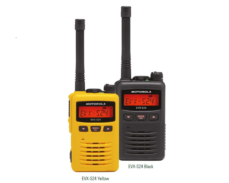 Motorola EVXS24 3 Watt UHF walkie talkie offers 256 channels, Analog