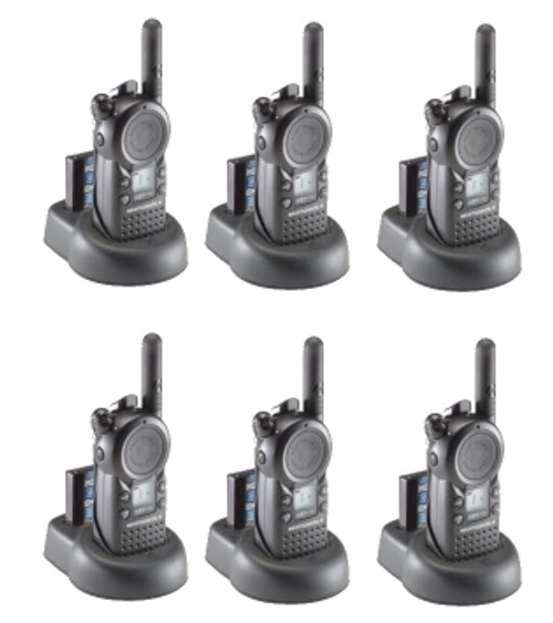 Motorola CLS-1410 six pack of two way radios are small, light, and easy to use. This CLS radio is designed specifically for businesses. The CLS1410 offers 4 channels and 1 watt and Vibra Call. Motorola CLS-1410 six pack of two way radios are small, light, and easy to use. This CLS radio is designed specifically for businesses. The CLS1410 offers 4 channels and 1 watt and Vibra Call.