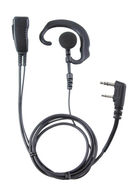 Comfortable hook style earpiece can be used on either left or right ear by Pryme fits Motorola and Kenwood Two Pin Radios Comfortable hook style earpiece can be used on either left or right ear by Pryme fits Motorola and Kenwood Two Pin Radios
