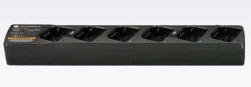 This PMLN 6384 multi-unit charger with LED battery status light lets you charge up to six radios simultaneously. The smart-charge feature detects when there are fewer than six radios in the charger and allows for faster charging. You can also conveniently clone your RM series radios using the first 2 pockets of this multi-unit charger. This PMLN 6384 multi-unit charger with LED battery status light lets you charge up to six radios simultaneously. The smart-charge feature detects when there are fewer than six radios in the charger and allows for faster charging. You can also conveniently clone your RM series radios using the first 2 pockets of this multi-unit charger.