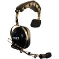 The COMET Single Muff Headset has a Swivel Boom Microphone for Left or Right side use plus a soft cloth cover for earpad included.