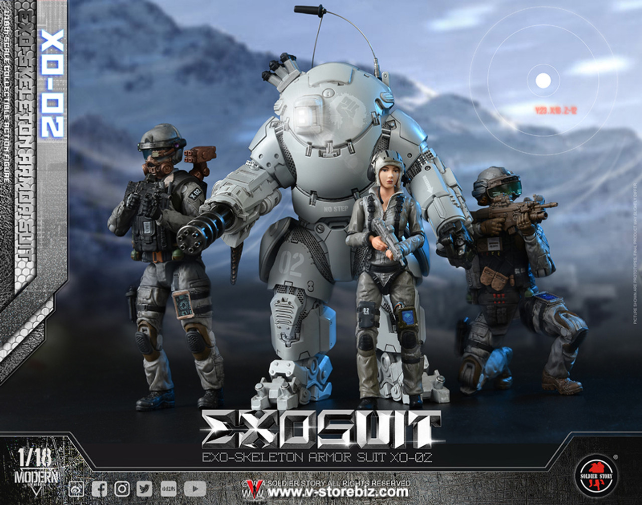 ミリタリー Soldier Story EXOSUIT EXO Skeleton Armor Soldier Story EXO-Skeleton Armor Suit XO-01 SSE001