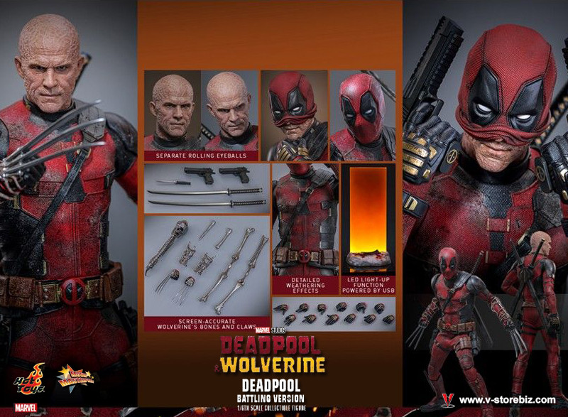 Hot Toys MMS782 Deadpool & Wolverine: Deadpool (Battling Version