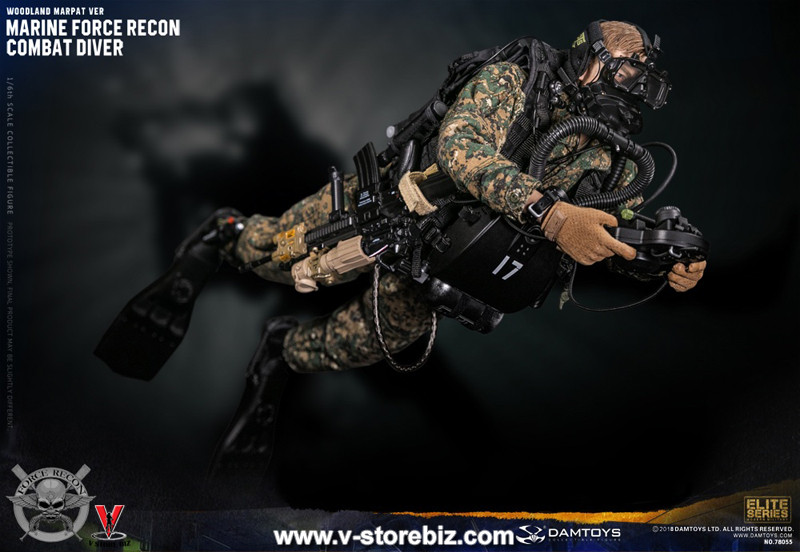 DAM 78055 Marine Force Recon Combat Diver (Woodland MARPAT Version