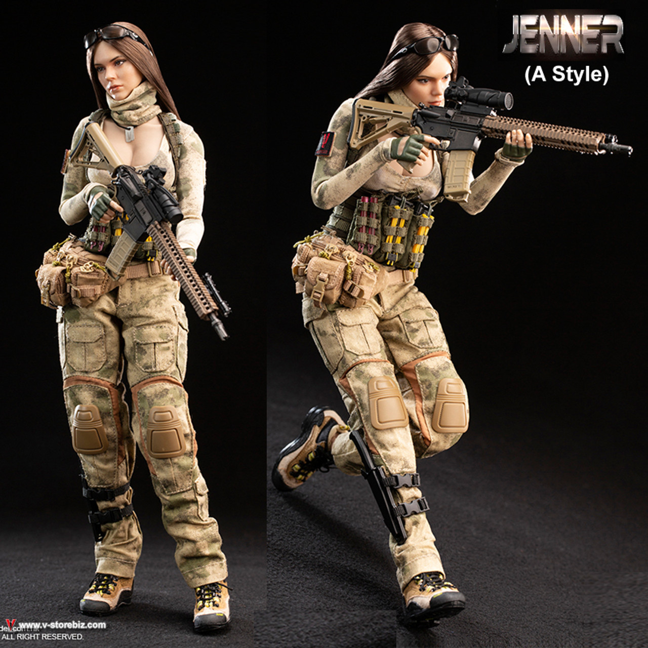 VERYCOOL VCF2037A A-TACS FG Double Women Soldier JENNER (A Style) - V ...