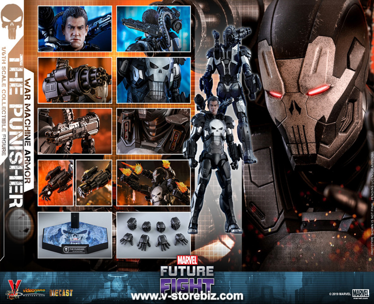 Hot Toys VGM33D28 Marvel Future Fight The Punisher (War Machine Armor)