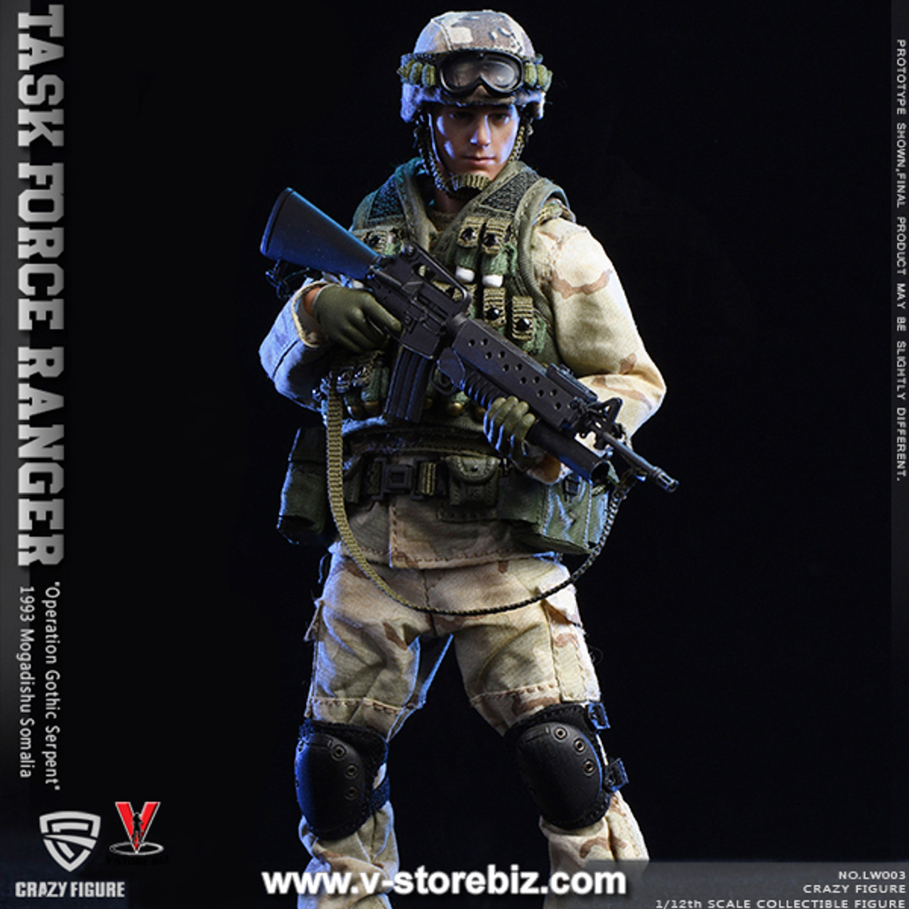 US 75th rangers regiment - operation Gothic Serpent: 1/12 scale