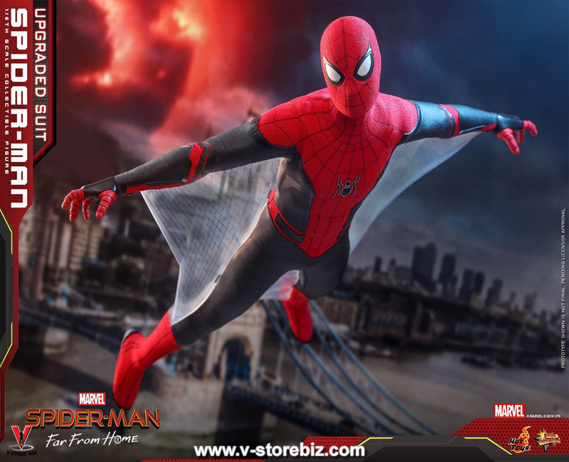 Marvel Spider-Man Upgraded Suit ホットトイズ Spider-Man Upgraded Suit 1/6 Scale Figure | Sideshow Collectibles