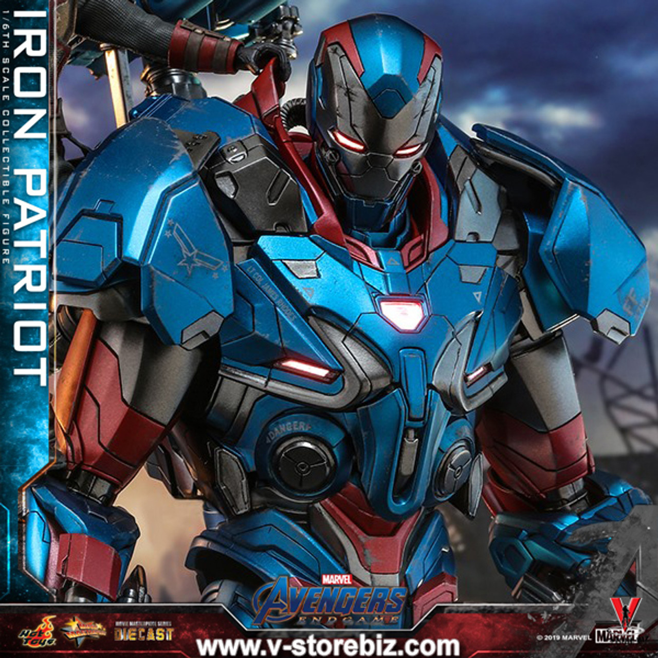 Movie Masterpiece DIECAST Avengers: End Game, 1/6 Scale Figure, Iron Patriot