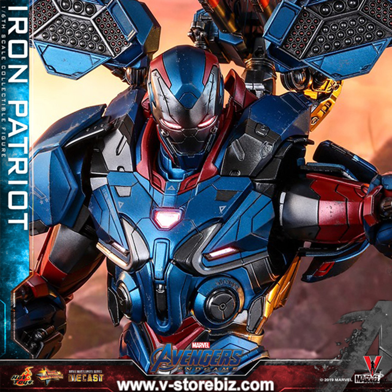 Movie Masterpiece DIECAST Avengers: End Game, 1/6 Scale Figure, Iron Patriot
