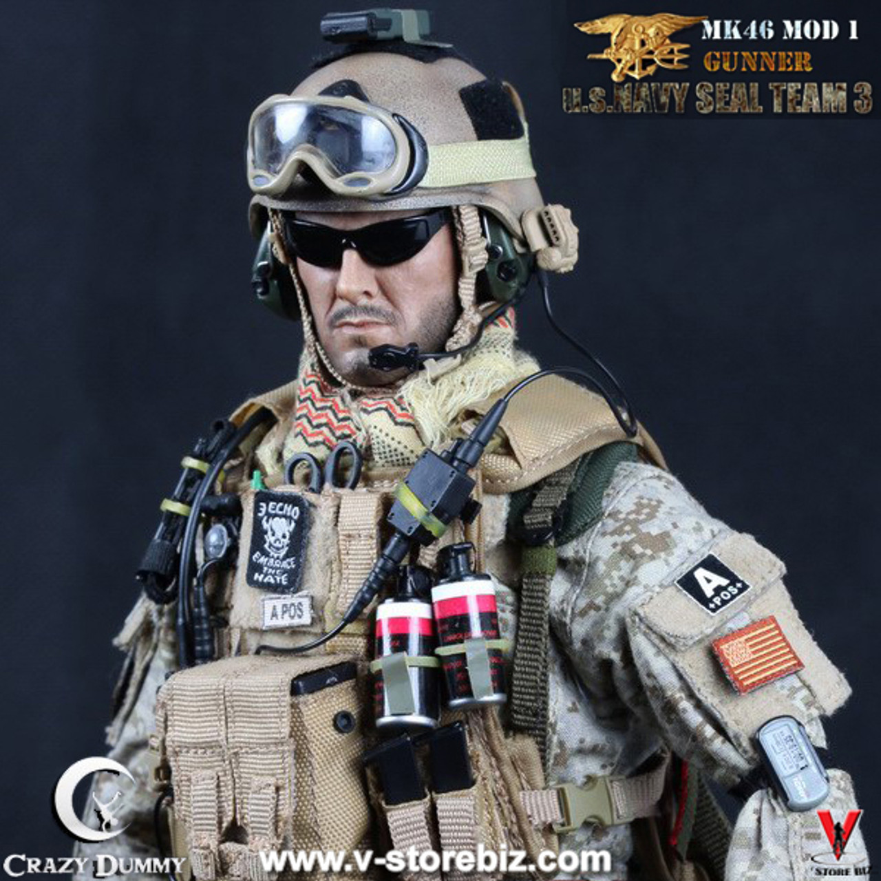Crazy Dummy 78001 US NAVY SEAL Team MK46 MOD Gunner | lupon.gov.ph