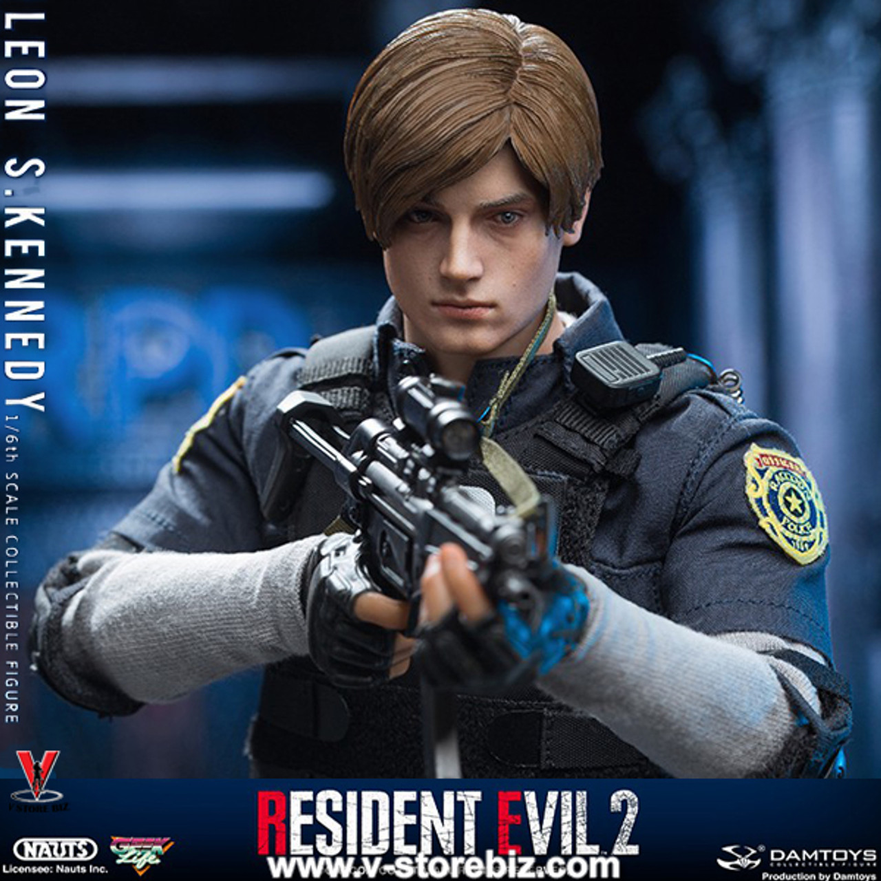 Figura - Leon S. Kennedy Resident Evil 2 Damtoys Nueva