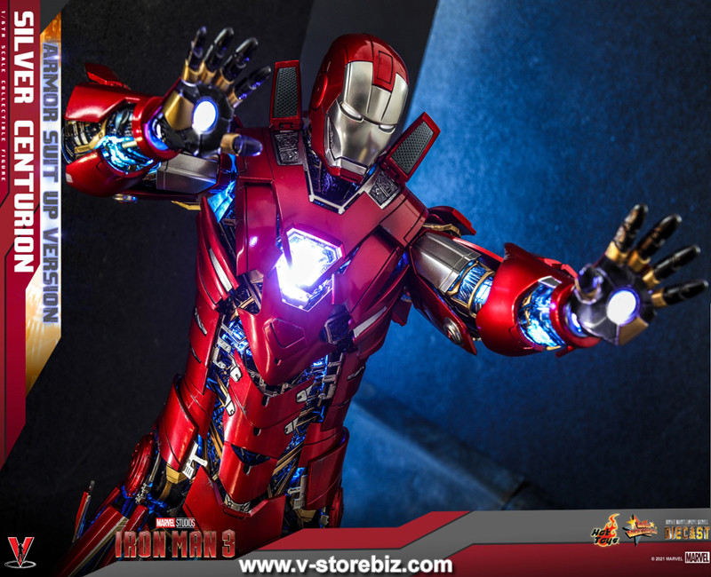 Hot Toys MMS618D43 Iron Man 3 : Silver Centurion (Armor Suit Up