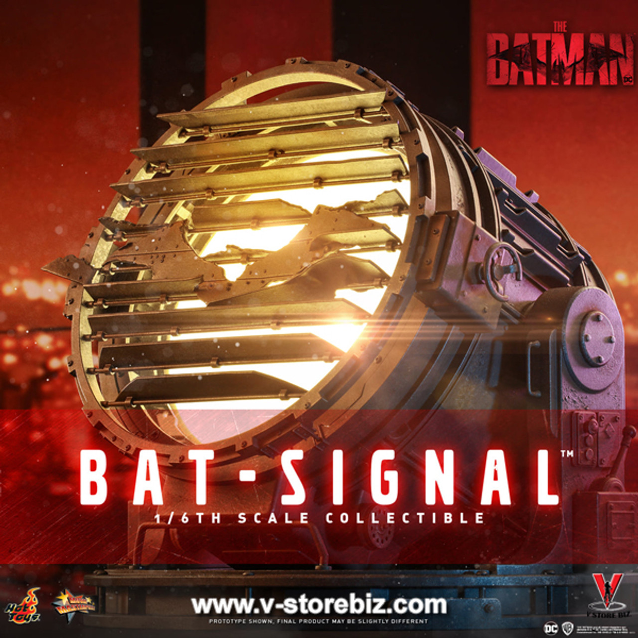 Hot Toys Movie Masterpiece The Batman Batman & Bat-Signal 1/6 Scale  Collectible Figure Set