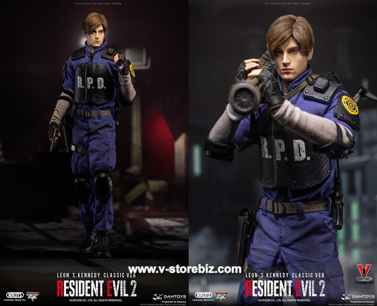 DAMTOYS 1/6 レオン S ケネディ CLASSIC DMS037 NAUTS x DAMTOYS 1/6 Resident Evil 2 Leon S. Kennedy Classic
