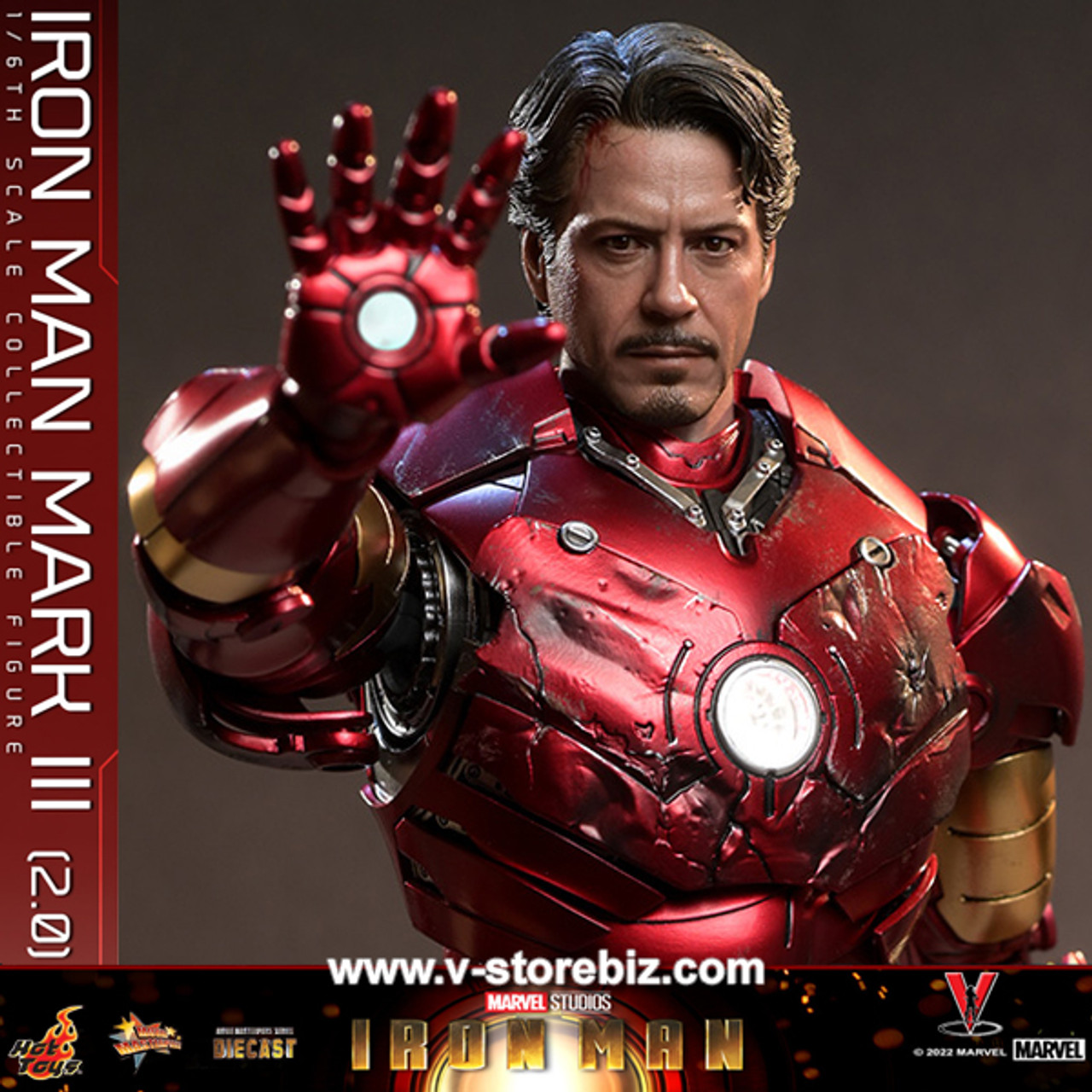 Hot Toys Mms664D48 Iron Man - Iron Man Mark Iii (2.0) - V Store Collectibles