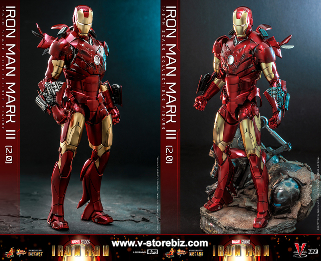 Hot Toys MMS664D48 Iron Man - Iron Man Mark III (2.0) - V