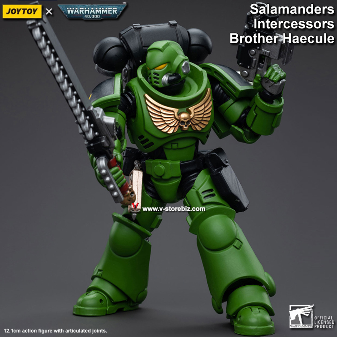  JoyToy Warhammer 40K: Salamanders Assault Intercessors Brother  Xavak 1:18 Scale Figure : Toys & Games