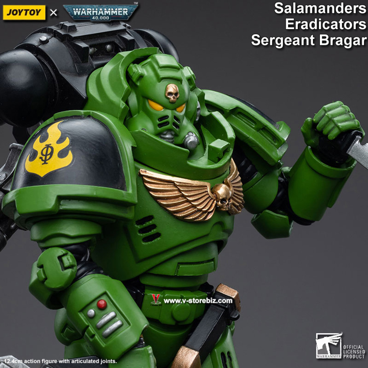 In Stock JOYTOY WARHAMMER 40K Salamanders Eradicators Sergeant Bragar  Brother T'Kren Xavak Robot Action Model Art Collection