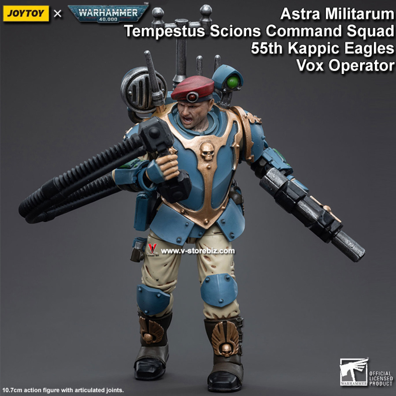 Warhammer 40K Astra Militarum Tempestus Scions Command Squad 55th Kappic Eagles Medic 1/18 Scale Figure