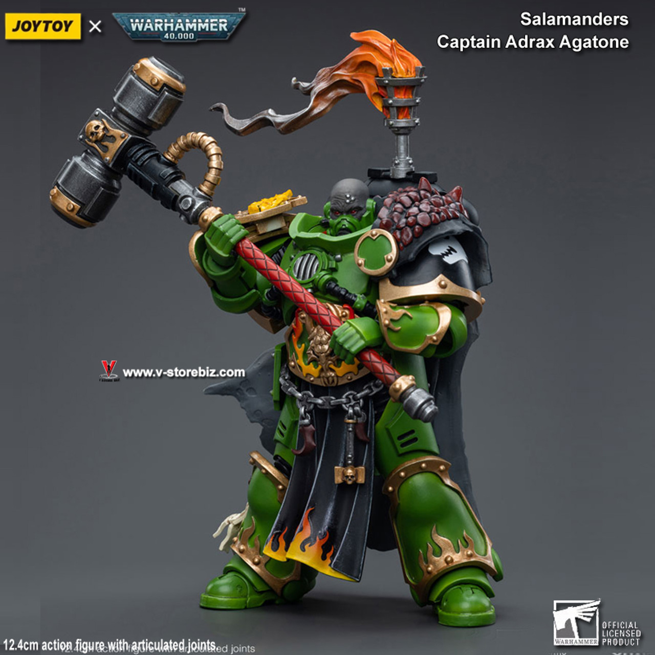 JOYTOY Warhammer 40K Salamanders: Captain Adrax Agatone - V Store  Collectibles