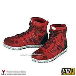 SSG-002 1/12 PUBG Red Hi-Top Shoes