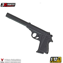 3D Printed 1/12 PPK Pistol with Suppressor (CA005.49)