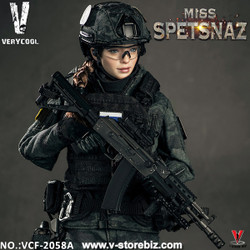 Very Cool VCF-2058A MCB Camouflage: Russian Female Special Combat Soldier  (Black Vest)