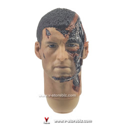 Hot Toys MMS100 Terminator Salvation Marcus Wright Battle Damaged Headsculpt