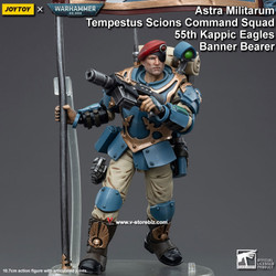 JOYTOY Warhammer 40K Astra Militarum Tempestus Scions 55th Kappic Eagles Banner Bearer