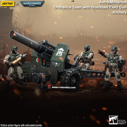 JOYTOY Warhammer 40K: Astra Militarum Ordnance Team with Bombast Field Gun Artillery