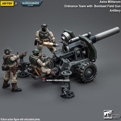 JOYTOY Warhammer 40K: Astra Militarum Ordnance Team with Bombast Field Gun Artillery