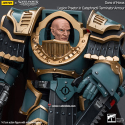 JOYTOY Warhammer 40K: Sons of Horus - Legion Praetor in Cataphractii Terminator Armour