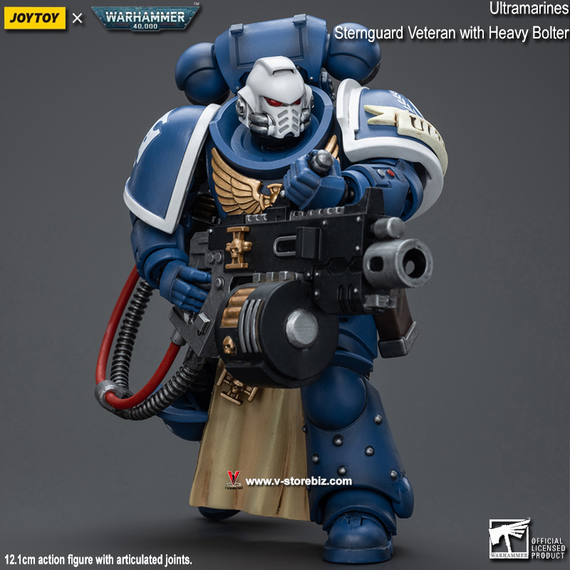 JOYTOY Warhammer 40K: Ultramarines Sternguard Veteran with Heavy Bolter