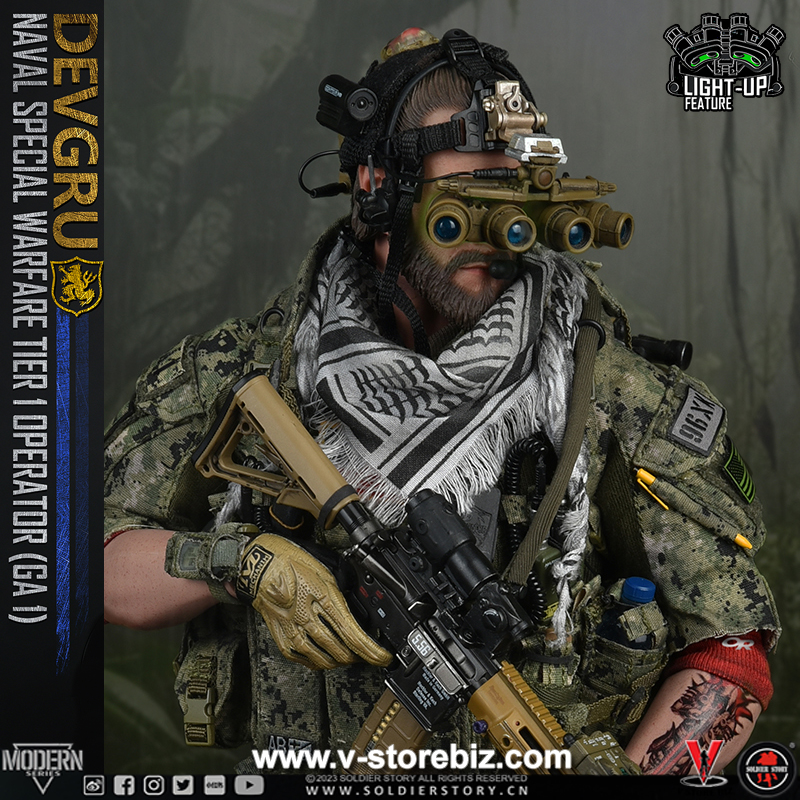 SOLDIER STORY SS135-B Naval Special Warfare Tier 1 Team Leader (GA 1) Wool Rooted Beard Ver