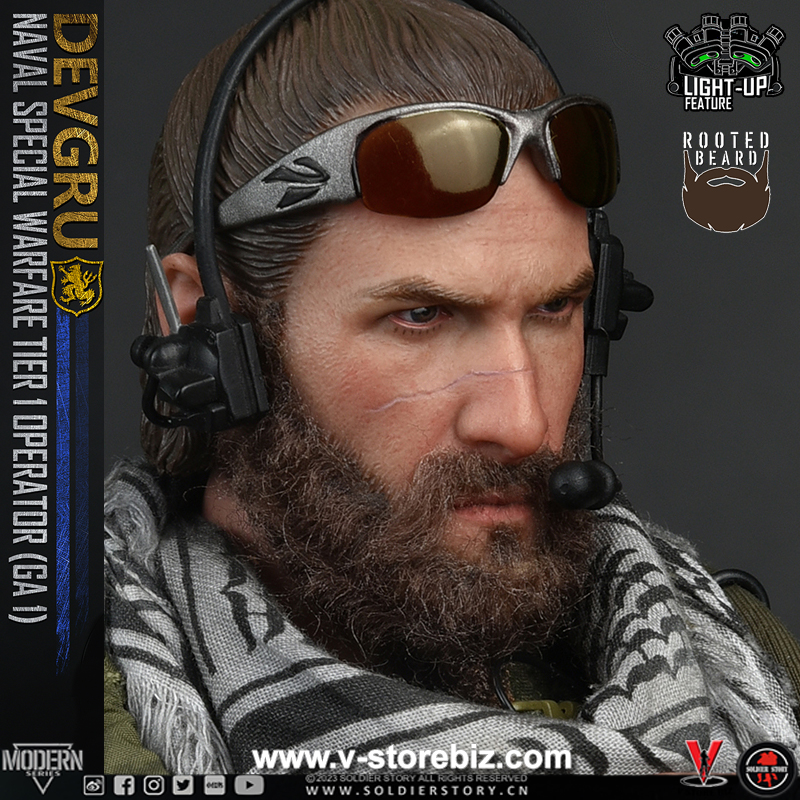 SOLDIER STORY SS135-B Naval Special Warfare Tier 1 Team Leader (GA 1) Wool Rooted Beard Ver