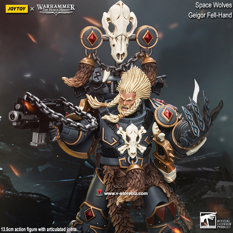 JOYTOY ウォーハンマー40K GEIGOR FELL-HAND JOYTOY WARHAMMER Space Wolves Geigor Fell-Hand Action Figure