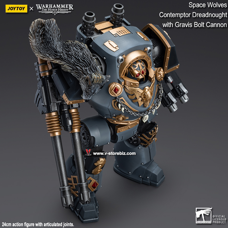 JOYTOY Warhammer The Horus Heresy: Space Wolves Contemptor Dreadnought with Gravis Bolt Cannon