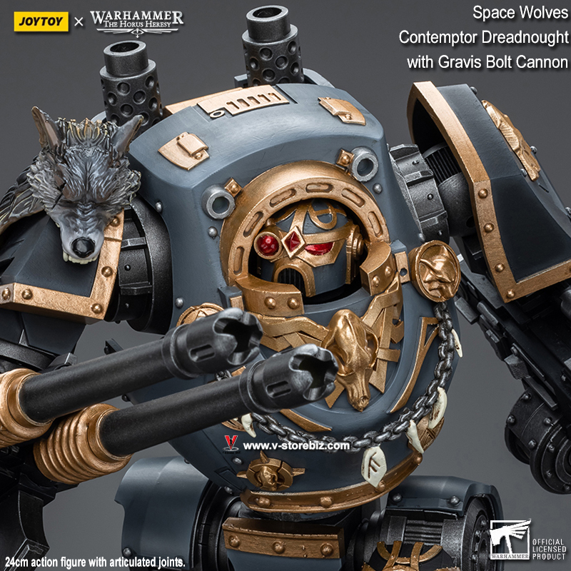 JOYTOY Warhammer The Horus Heresy: Space Wolves Contemptor Dreadnought with Gravis Bolt Cannon
