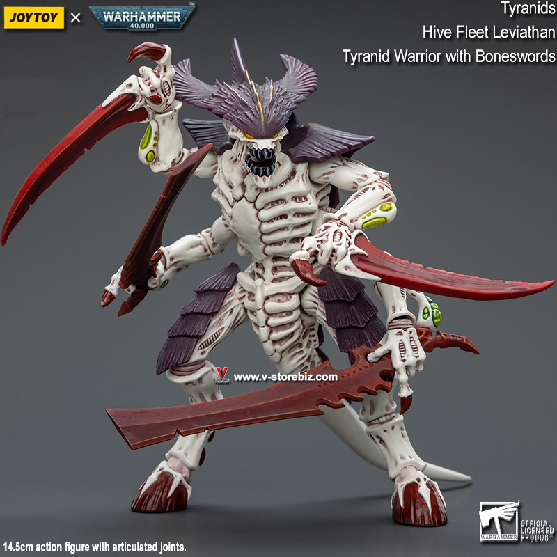 JOYTOY Warhammer 40K: Tyranids Hive Fleet Leviathan Tyranid Warrior with Boneswords