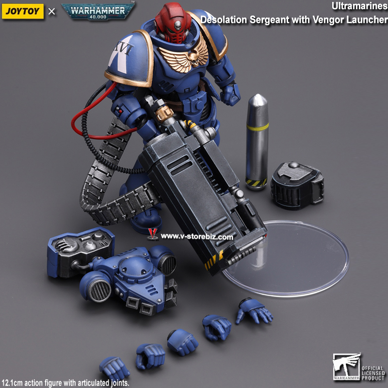 JOYTOY Warhammer 40K JT8803 Ultramarines Desolation Sergeant with Vengor Launcher