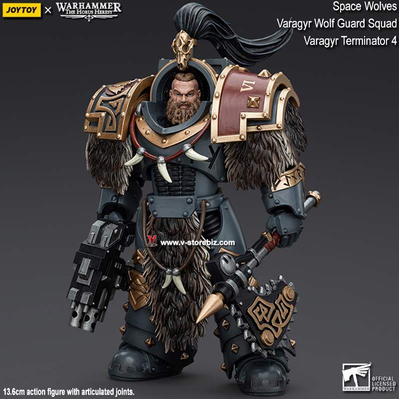 JOYTOY Warhammer The Horus Heresy: Space Wolves - Varagyr Wolf Guard Squad Varagyr Terminator 4 (JT5857)