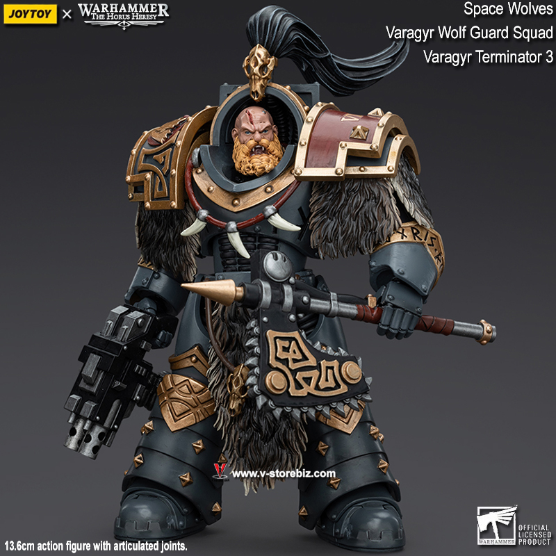 JOYTOY Warhammer The Horus Heresy: Space Wolves - Varagyr Wolf Guard Squad Varagyr Terminator 3 (JT5833)
