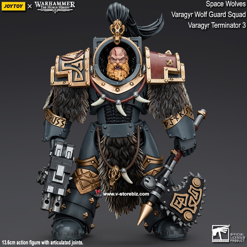 JOYTOY Warhammer The Horus Heresy: Space Wolves - Varagyr Wolf Guard Squad Varagyr Terminator 3 (JT5833)